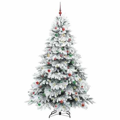 Künstlicher Weihnachtsbaum mit 300 LEDs Grün 240 cm PE und PVC