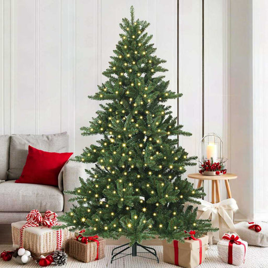 Künstlicher klappbarer Weihnachtsbaum mit 300 LEDs 180 cm PVC