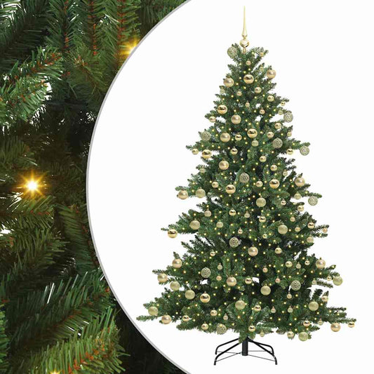 Künstlicher klappbarer Weihnachtsbaum mit 300 LEDs 180 cm PVC