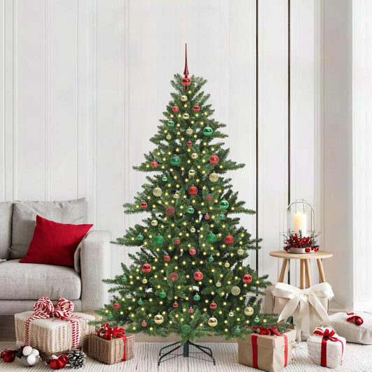 Künstlicher klappbarer Weihnachtsbaum mit 300 LEDs 180 cm PVC