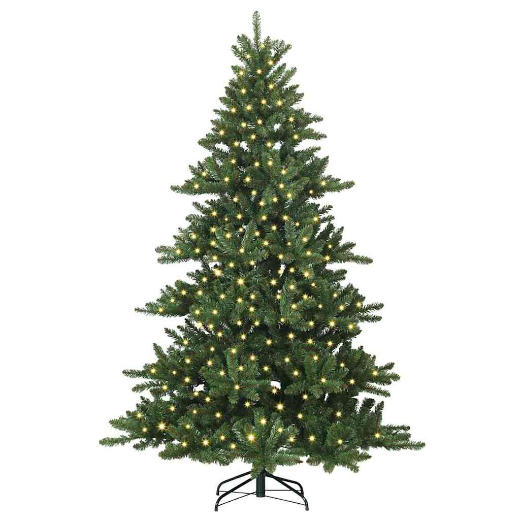 Künstlicher klappbarer Weihnachtsbaum mit 300 LEDs 210 cm PVC