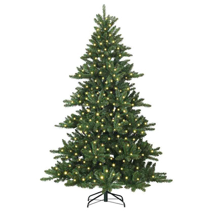 Künstlicher klappbarer Weihnachtsbaum mit 300 LEDs 210 cm PVC