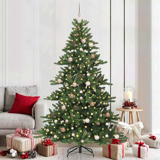 Künstlicher klappbarer Weihnachtsbaum mit 300 LEDs 210 cm PVC
