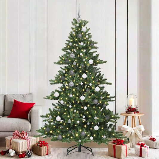 Künstlicher klappbarer Weihnachtsbaum mit 300 LEDs 210 cm PVC