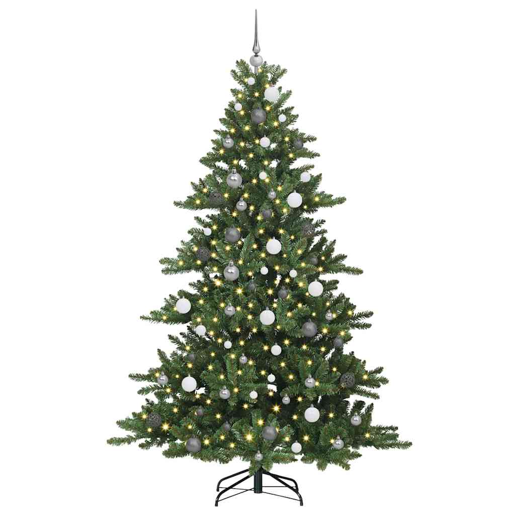 Künstlicher klappbarer Weihnachtsbaum mit 300 LEDs 210 cm PVC
