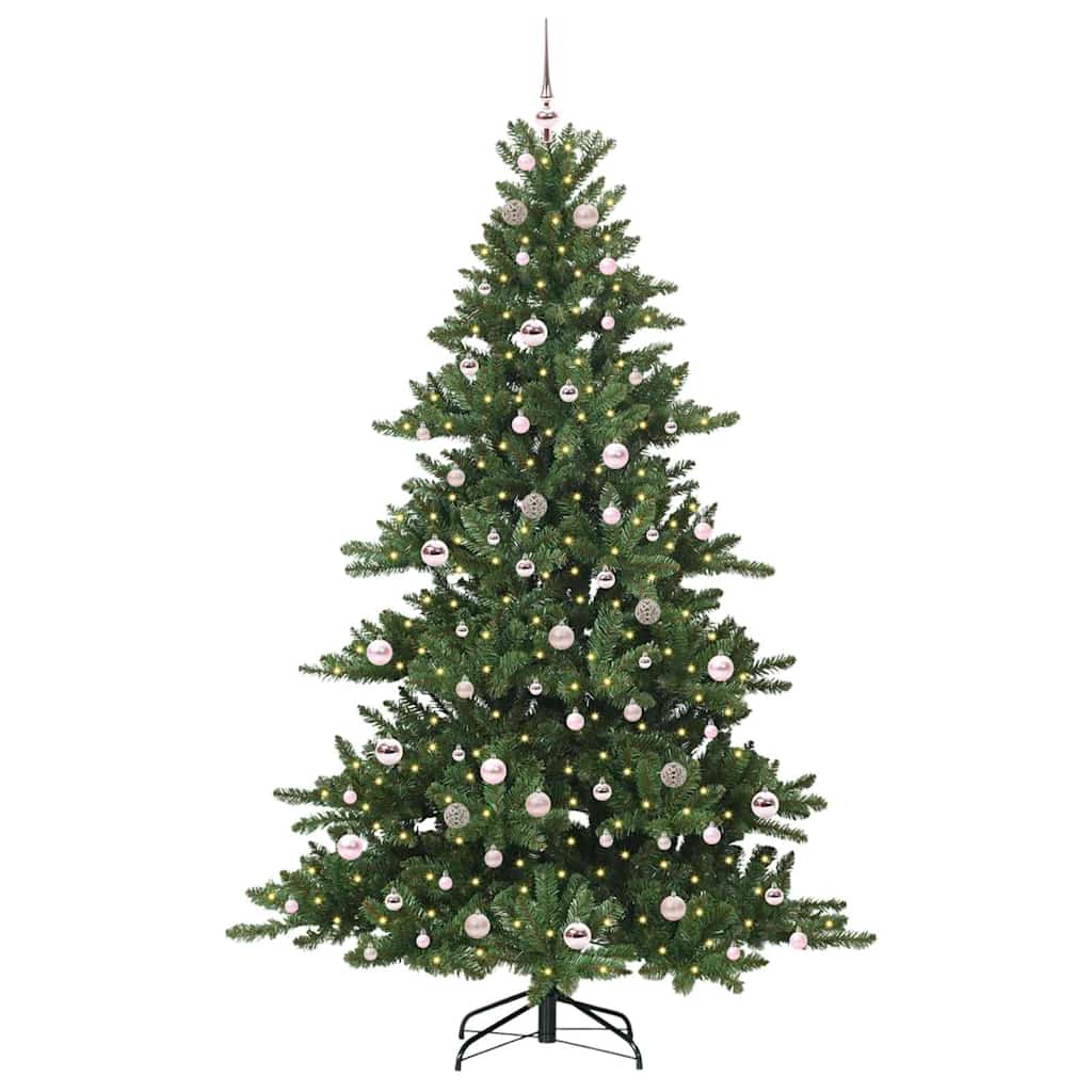 Künstlicher klappbarer Weihnachtsbaum mit 300 LEDs 210 cm PVC