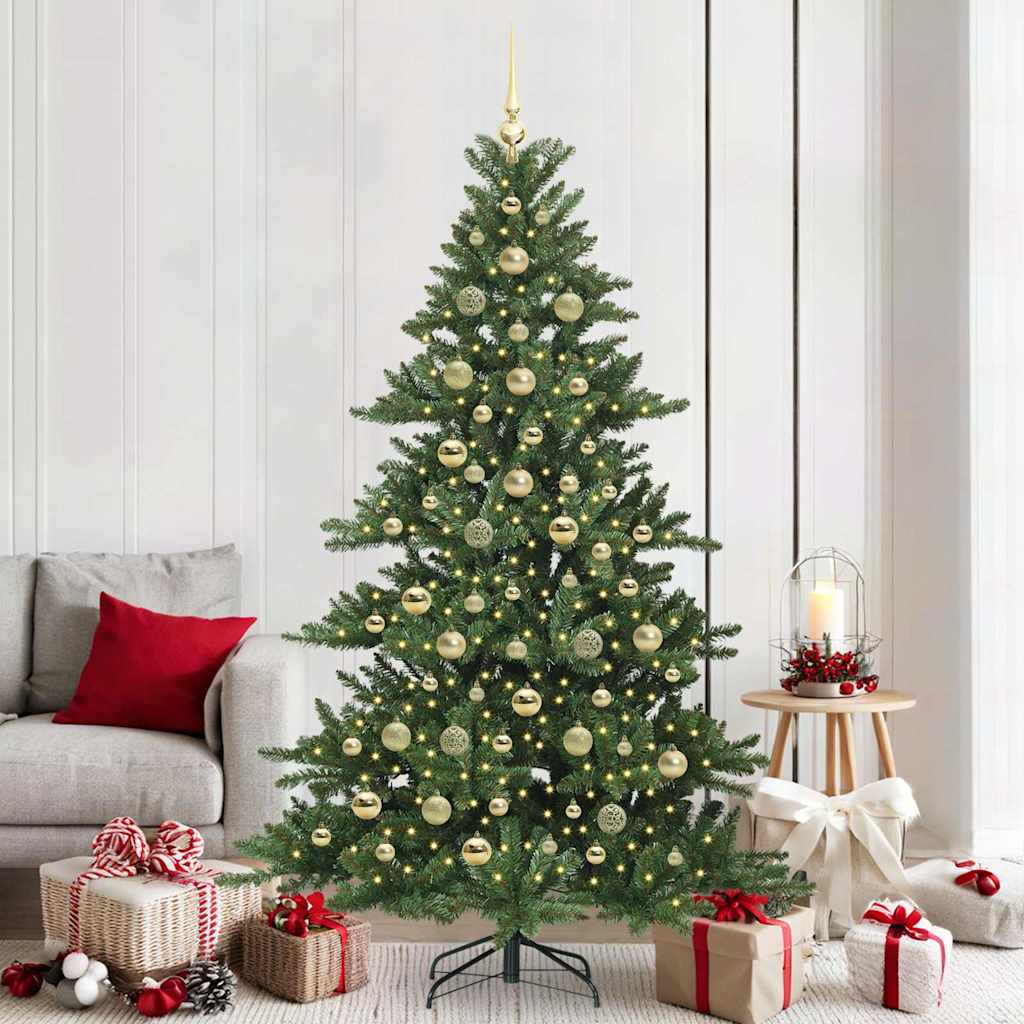 Künstlicher klappbarer Weihnachtsbaum mit 300 LEDs 210 cm PVC