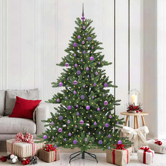 Künstlicher klappbarer Weihnachtsbaum mit 300 LEDs 210 cm PVC