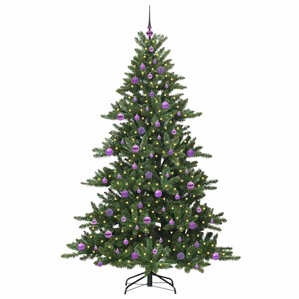 Künstlicher klappbarer Weihnachtsbaum mit 300 LEDs 210 cm PVC