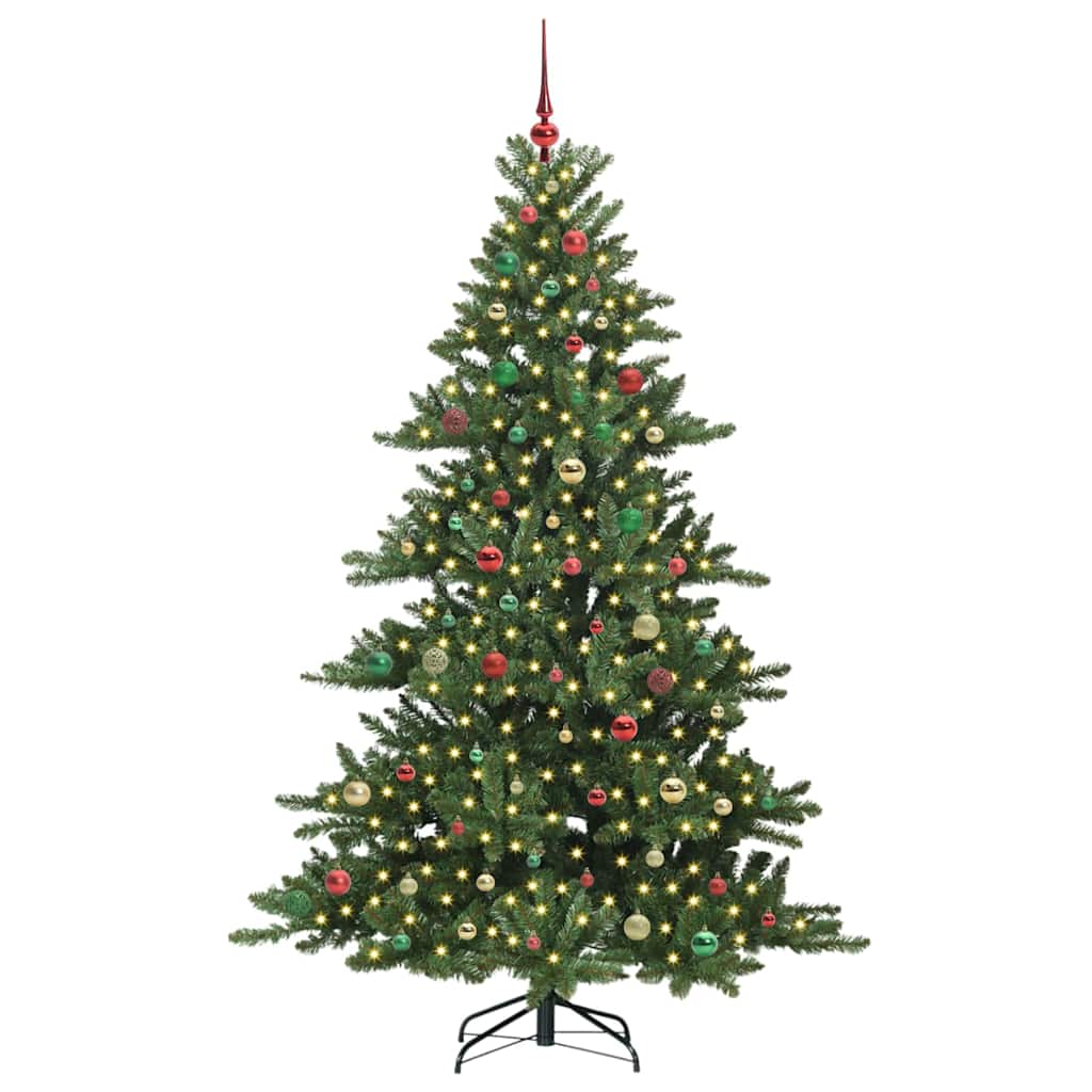 Künstlicher klappbarer Weihnachtsbaum mit 300 LEDs 210 cm PVC