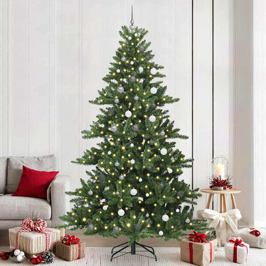 Künstlicher klappbarer Weihnachtsbaum mit 300 LEDs 240 cm PVC