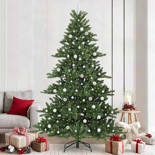 Künstlicher klappbarer Weihnachtsbaum mit 300 LEDs 240 cm PVC