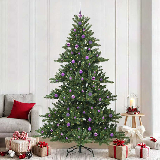Künstlicher klappbarer Weihnachtsbaum mit 300 LEDs 240 cm PVC