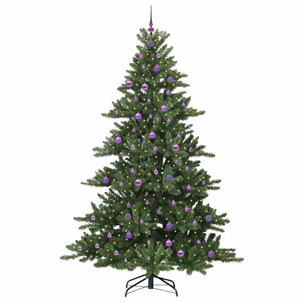 Künstlicher klappbarer Weihnachtsbaum mit 300 LEDs 240 cm PVC