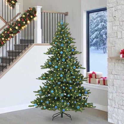 Künstlicher klappbarer Weihnachtsbaum mit 300 LEDs 240 cm PVC