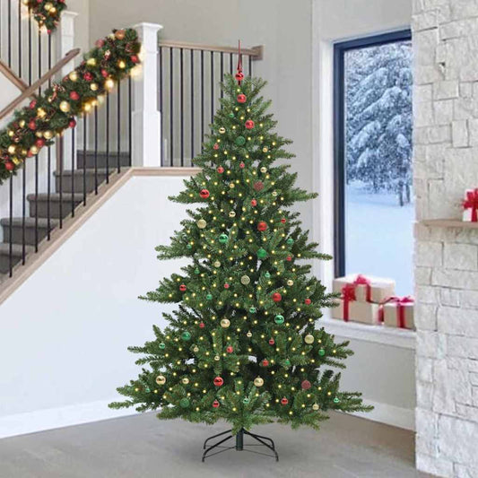 Künstlicher klappbarer Weihnachtsbaum mit 300 LEDs 240 cm PVC