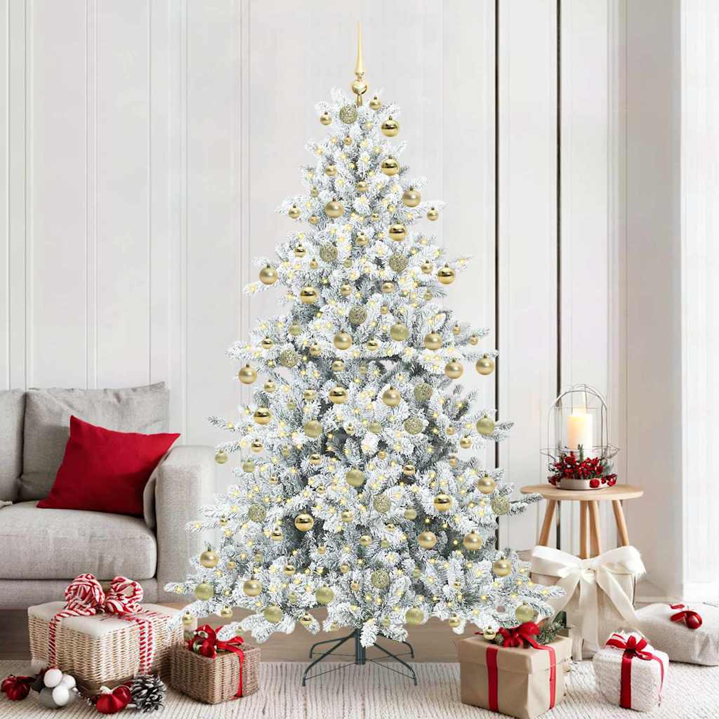 Künstlicher klappbarer Weihnachtsbaum mit 300 LEDs 180 cm PVC