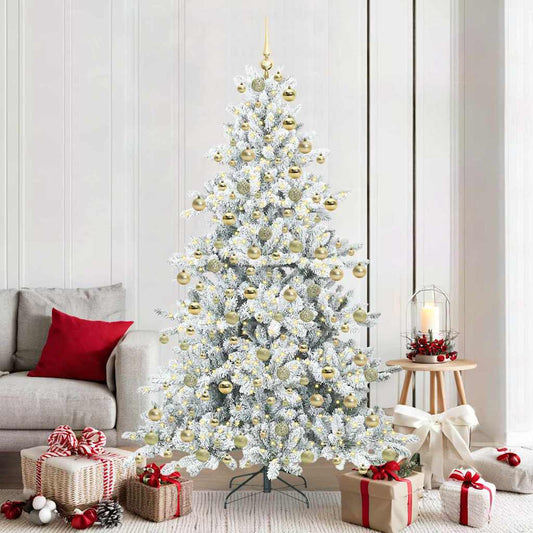 Künstlicher klappbarer Weihnachtsbaum mit 300 LEDs 180 cm PVC