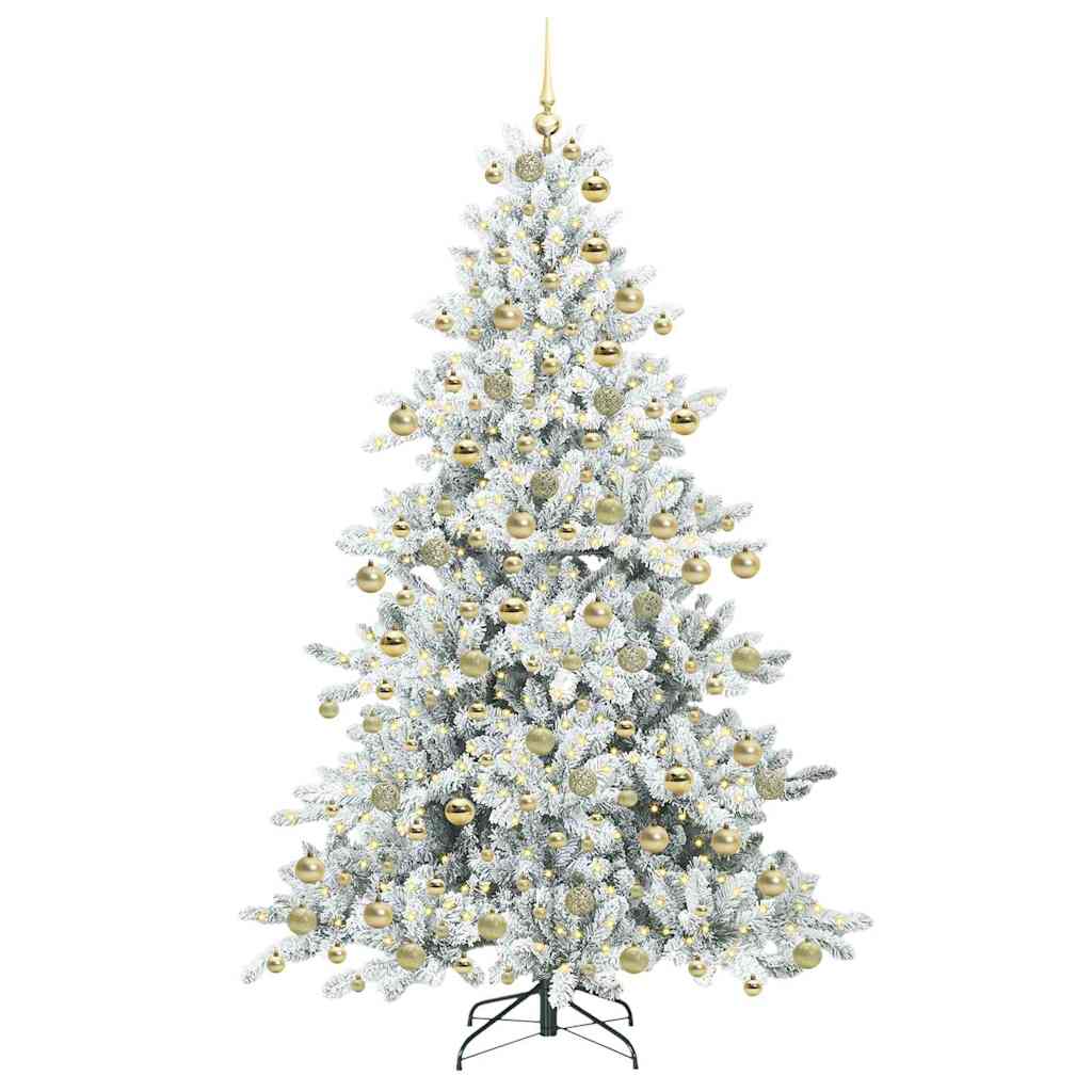 Künstlicher klappbarer Weihnachtsbaum mit 300 LEDs 180 cm PVC
