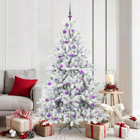 Künstlicher klappbarer Weihnachtsbaum mit 300 LEDs 180 cm PVC