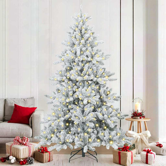 Künstlicher klappbarer Weihnachtsbaum mit 300 LEDs 210 cm PVC