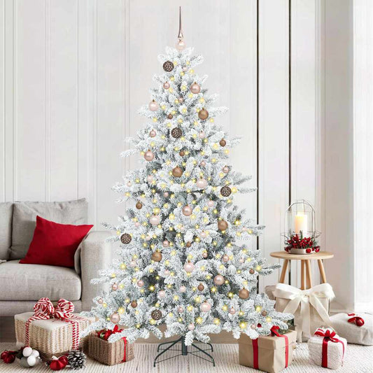 Künstlicher klappbarer Weihnachtsbaum mit 300 LEDs 210 cm PVC