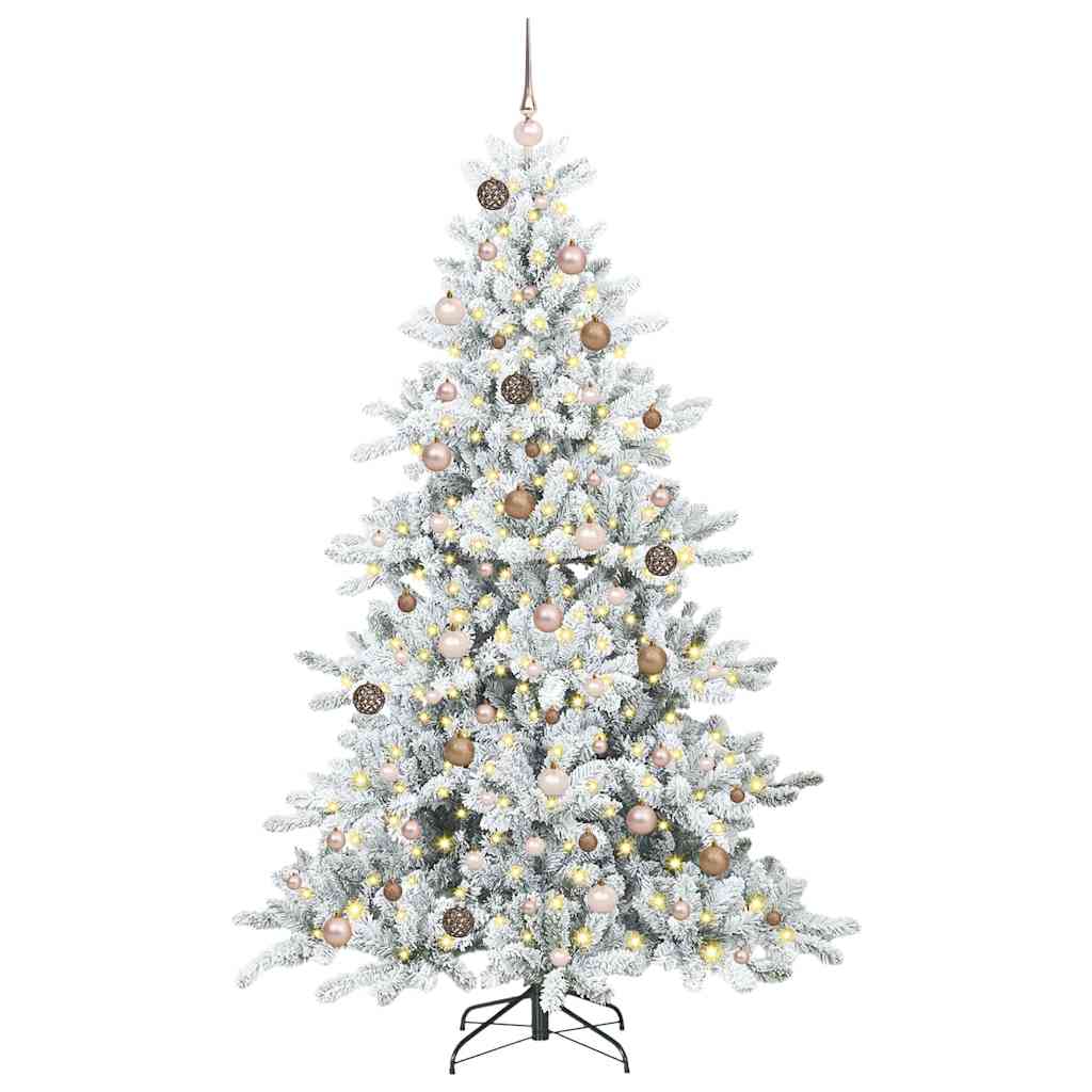 Künstlicher klappbarer Weihnachtsbaum mit 300 LEDs 210 cm PVC