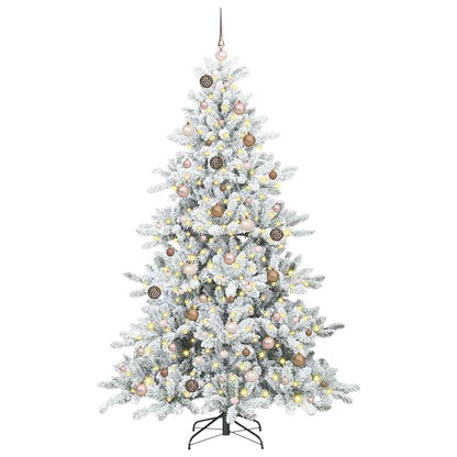 Künstlicher klappbarer Weihnachtsbaum mit 300 LEDs 210 cm PVC