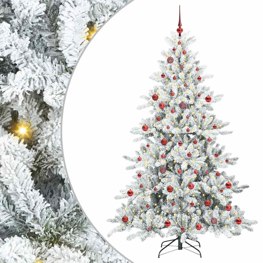 Künstlicher klappbarer Weihnachtsbaum mit 300 LEDs 210 cm PVC