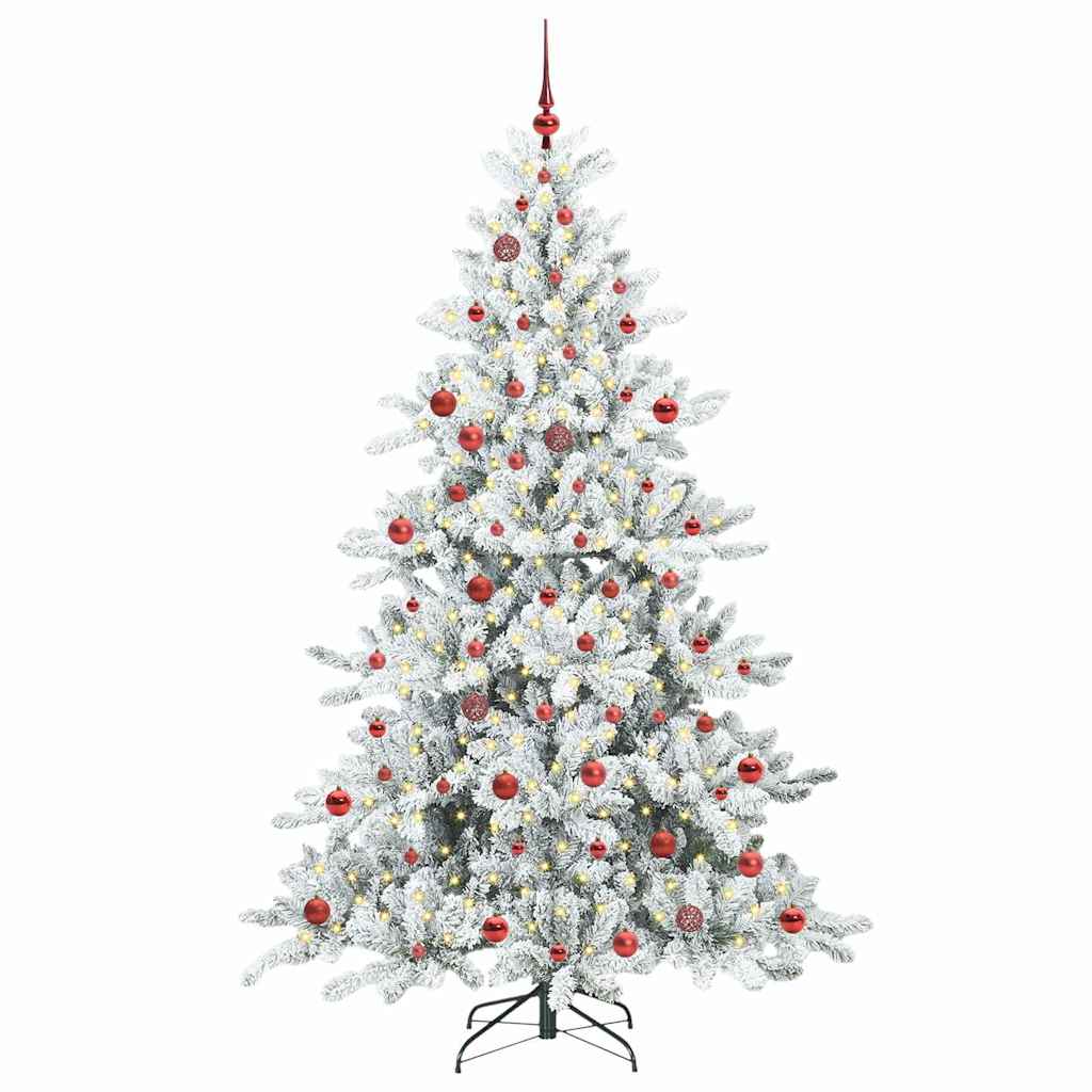 Künstlicher klappbarer Weihnachtsbaum mit 300 LEDs 210 cm PVC