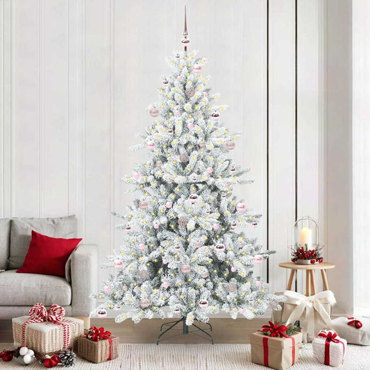 Künstlicher klappbarer Weihnachtsbaum mit 300 LEDs 210 cm PVC