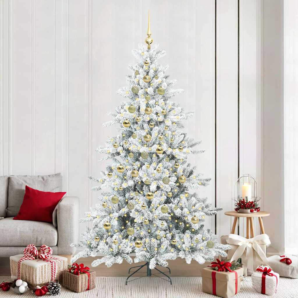 Künstlicher klappbarer Weihnachtsbaum mit 300 LEDs 210 cm PVC