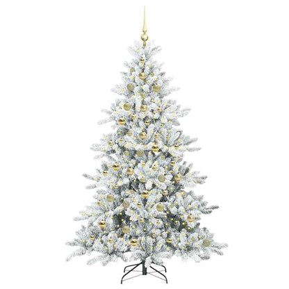 Künstlicher klappbarer Weihnachtsbaum mit 300 LEDs 210 cm PVC