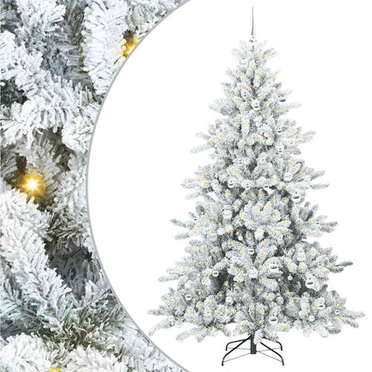 Künstlicher klappbarer Weihnachtsbaum mit 300 LEDs 210 cm PVC