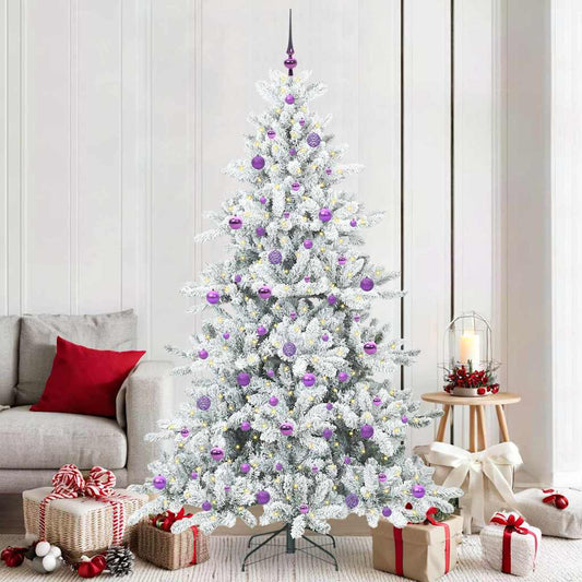 Künstlicher klappbarer Weihnachtsbaum mit 300 LEDs 210 cm PVC