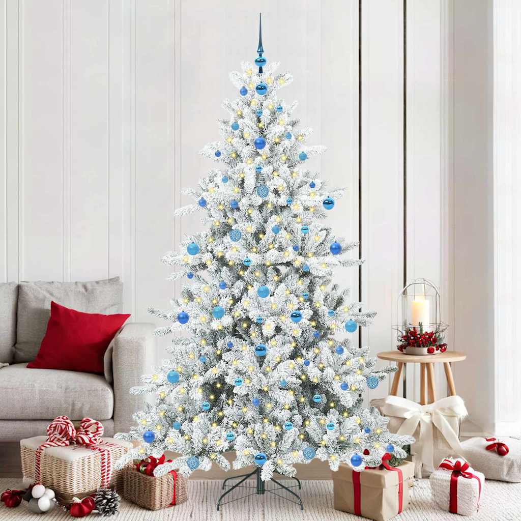 Künstlicher klappbarer Weihnachtsbaum mit 300 LEDs 210 cm PVC