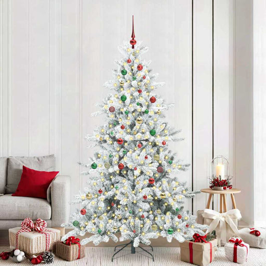 Künstlicher klappbarer Weihnachtsbaum mit 300 LEDs 210 cm PVC