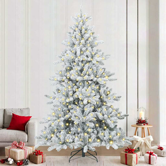 Künstlicher klappbarer Weihnachtsbaum mit 300 LEDs 240 cm PVC