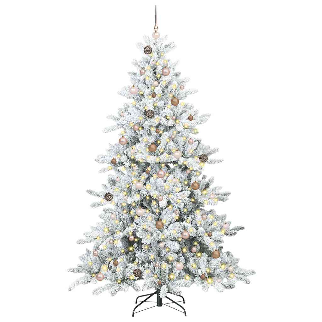 Künstlicher klappbarer Weihnachtsbaum mit 300 LEDs 240 cm PVC