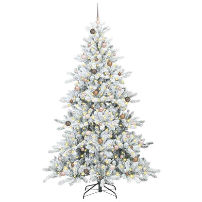 Künstlicher klappbarer Weihnachtsbaum mit 300 LEDs 240 cm PVC