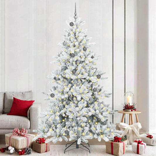 Künstlicher klappbarer Weihnachtsbaum mit 300 LEDs 240 cm PVC