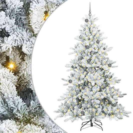 Künstlicher klappbarer Weihnachtsbaum mit 300 LEDs 240 cm PVC