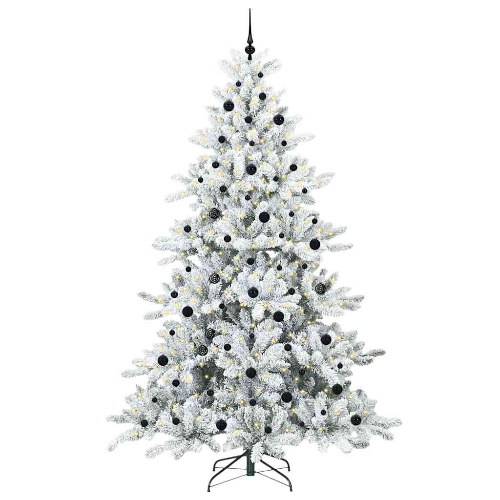 Künstlicher klappbarer Weihnachtsbaum mit 300 LEDs 240 cm PVC