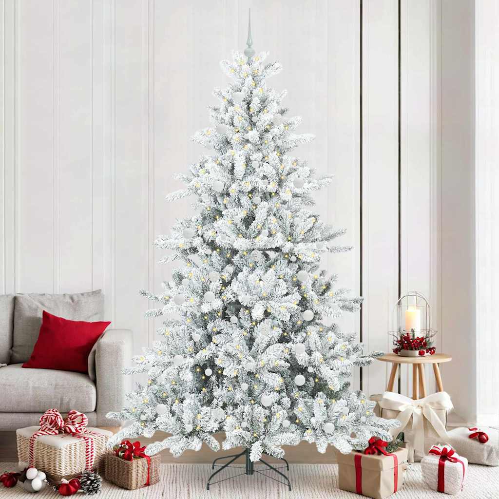 Künstlicher klappbarer Weihnachtsbaum mit 300 LEDs 240 cm PVC