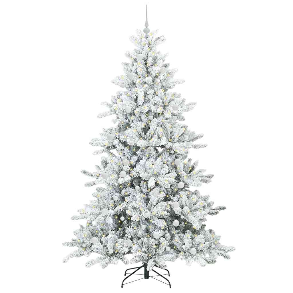 Künstlicher klappbarer Weihnachtsbaum mit 300 LEDs 240 cm PVC