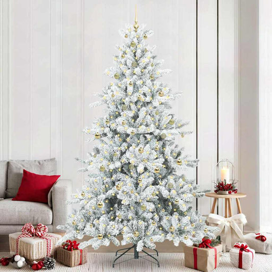 Künstlicher klappbarer Weihnachtsbaum mit 300 LEDs 240 cm PVC