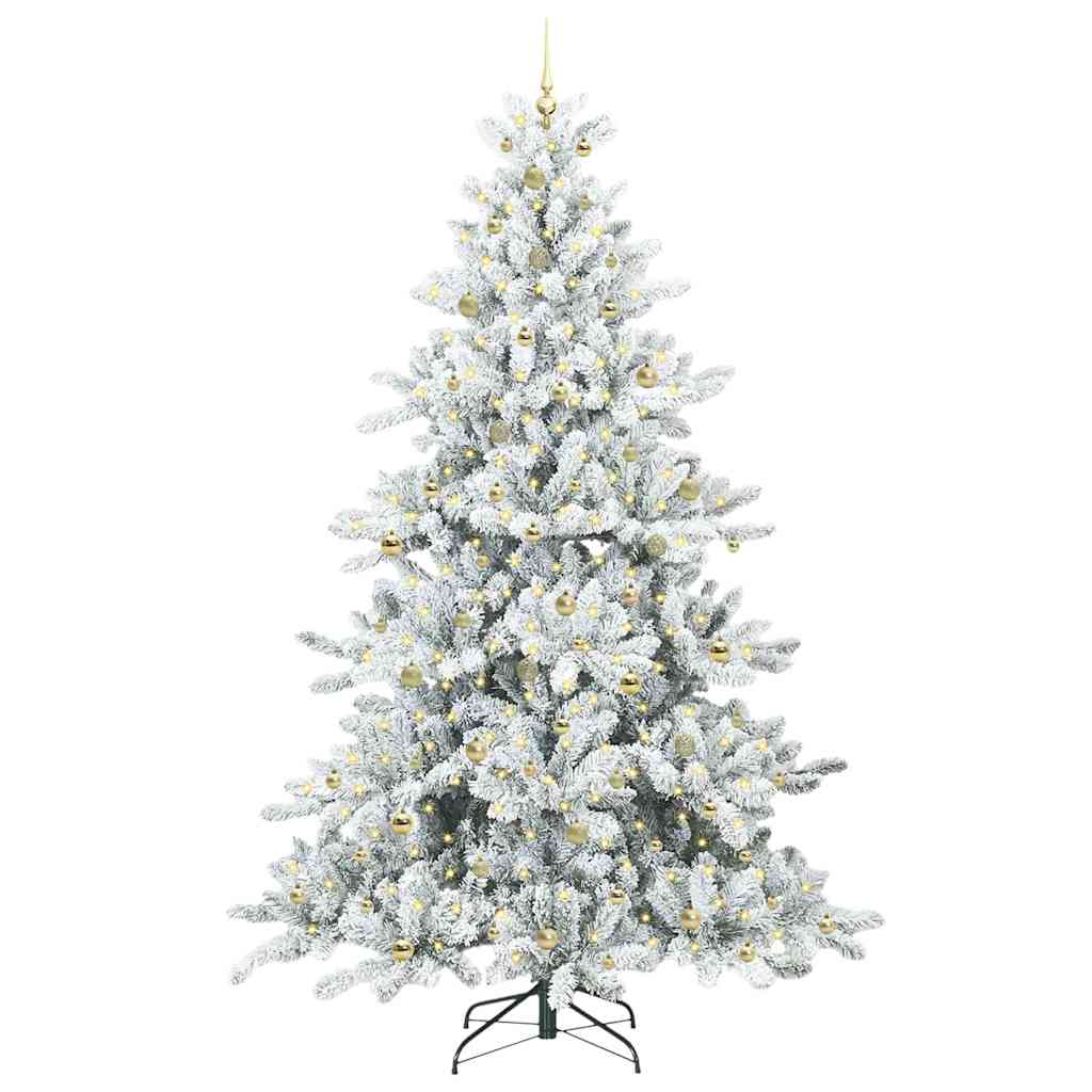 Künstlicher klappbarer Weihnachtsbaum mit 300 LEDs 240 cm PVC