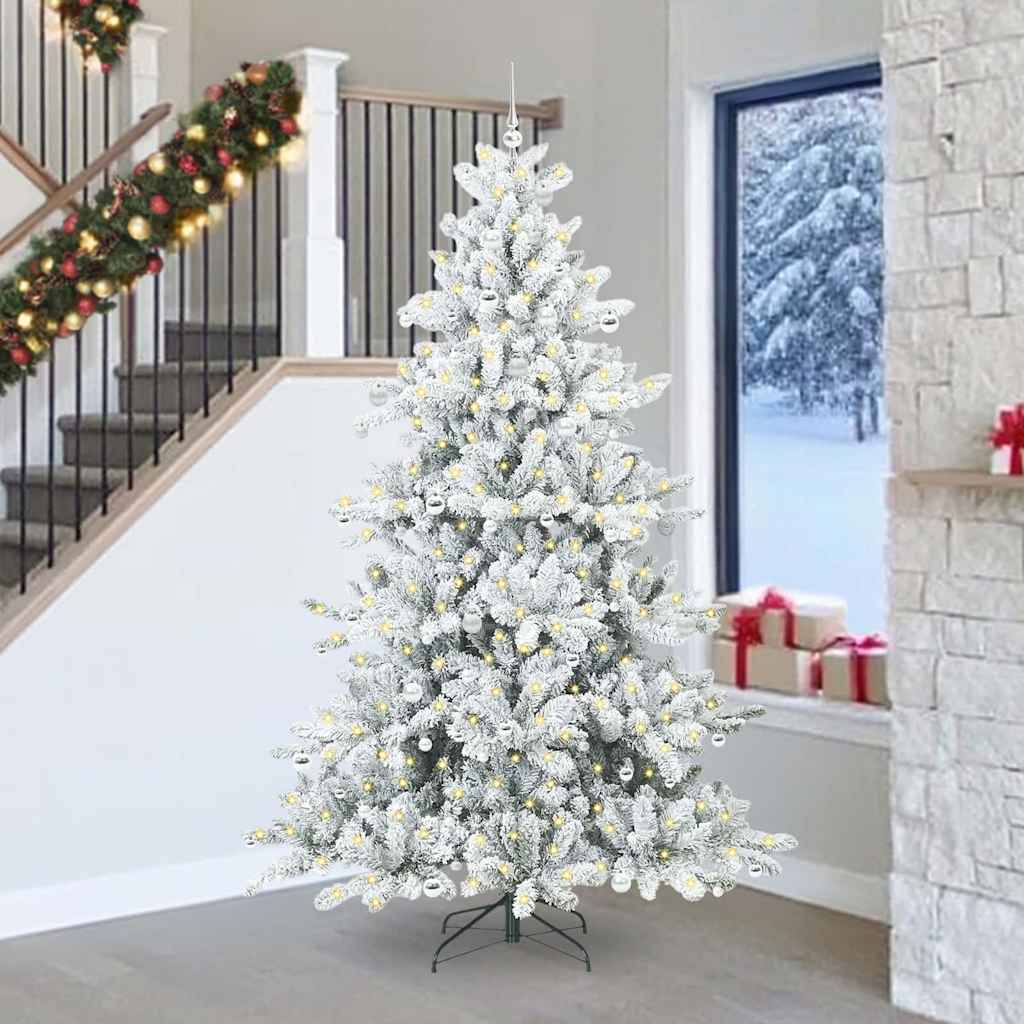 Künstlicher klappbarer Weihnachtsbaum mit 300 LEDs 240 cm PVC