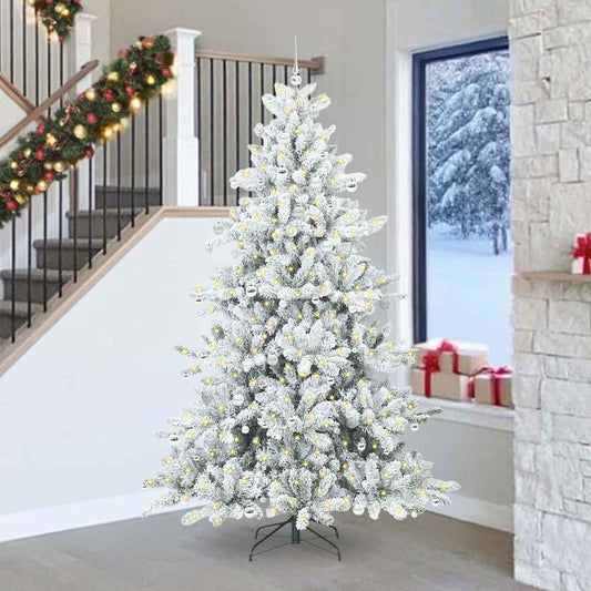 Künstlicher klappbarer Weihnachtsbaum mit 300 LEDs 240 cm PVC