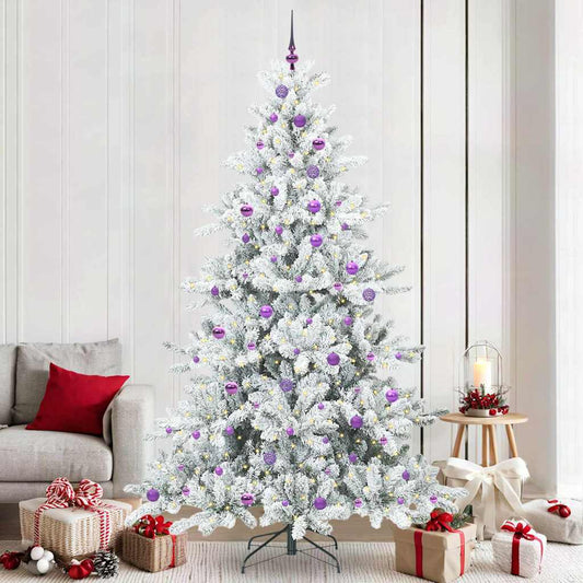 Künstlicher klappbarer Weihnachtsbaum mit 300 LEDs 240 cm PVC